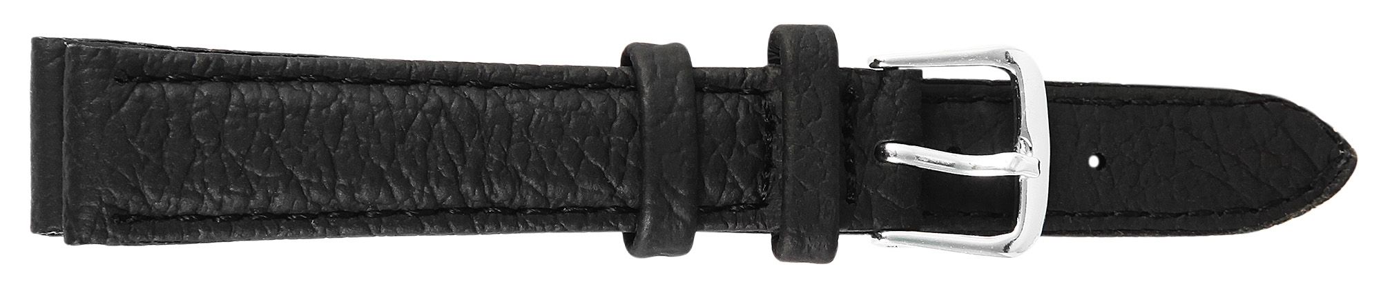 Echtleder-Uhrenarmbänder, schwarz, VE 10, 18 mm