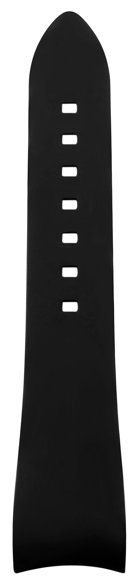 Silikon Uhrenarmband, Dornschließe, schwarz, 19 mm