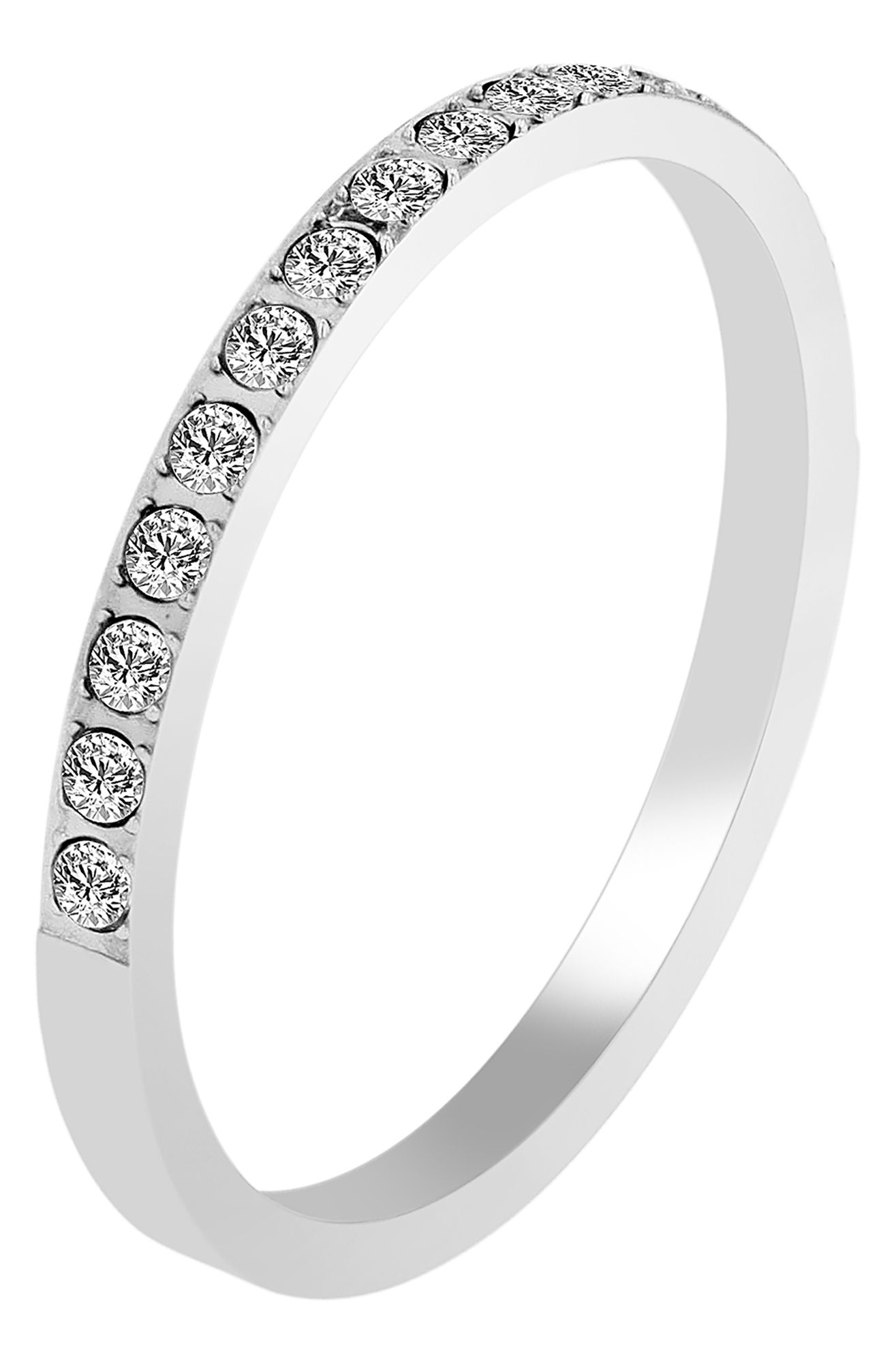 Akzent Damenring "Azura" aus Edelstahl, silberfarben, Gr. 54