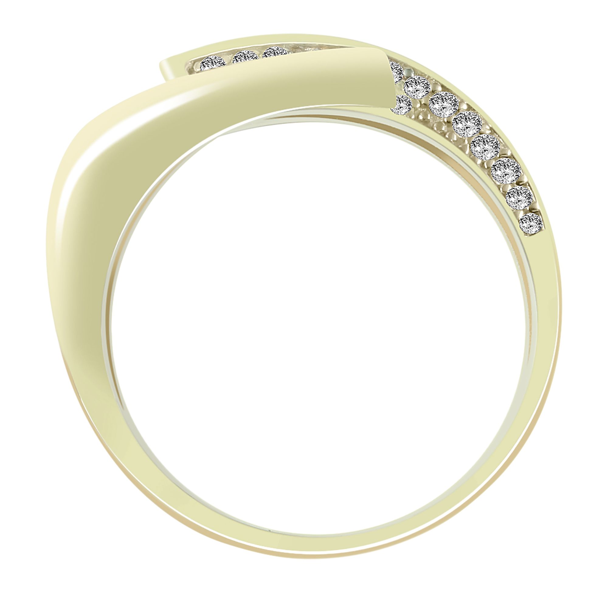 333/- Gold Ring "Mirja" mit Zirkoniabesatz, Gelbgold, 8 Karat, Gr. 52
