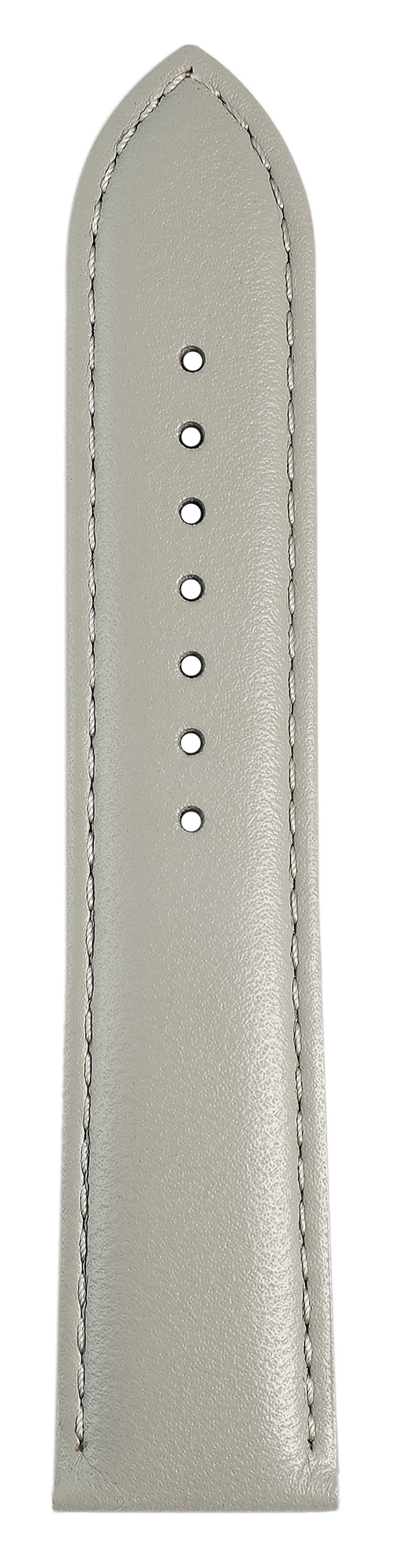 Gr 20 mm Uhrenarmband aus Echtleder in grau, genäht