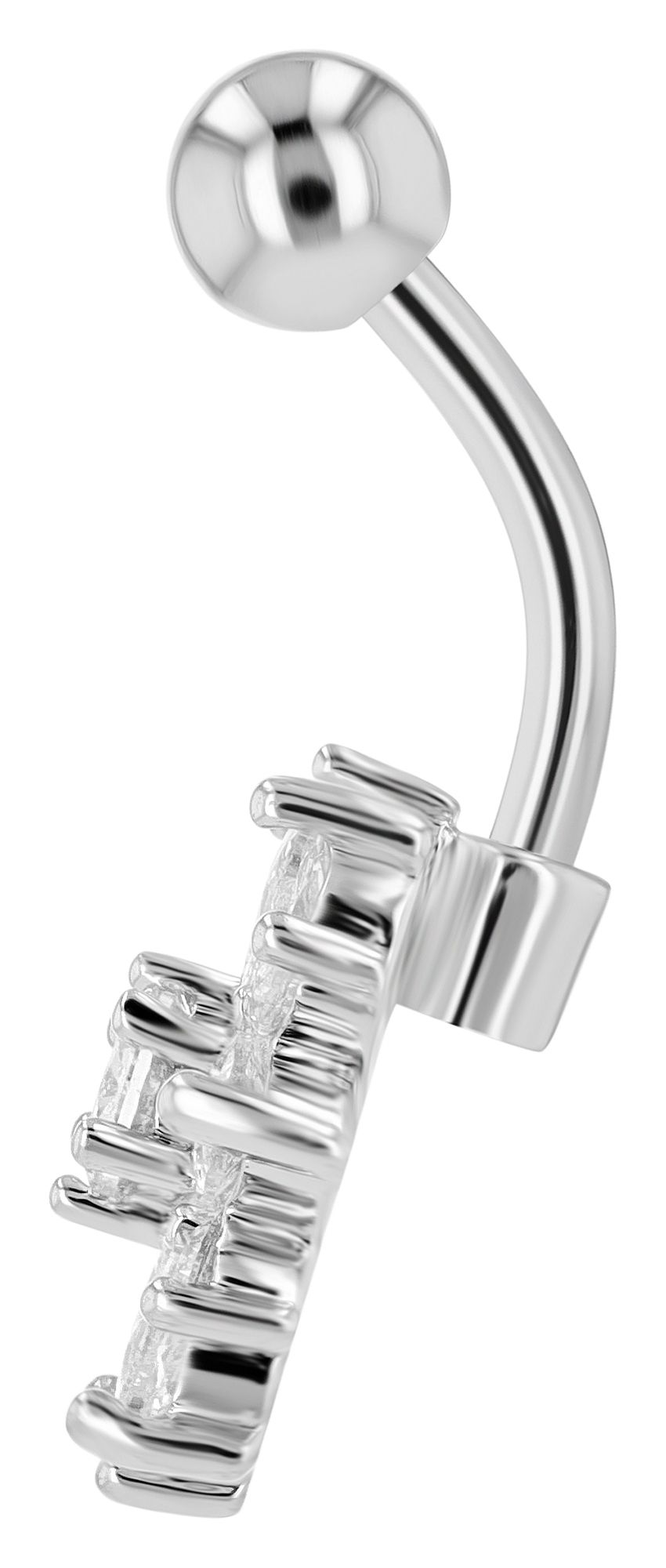 "Lugia", Edelstahl-Bronze Bauchnabelpiercing, Stabstärke 1,6 mm / Länge 11 mm / Kugelgröße 5 mm