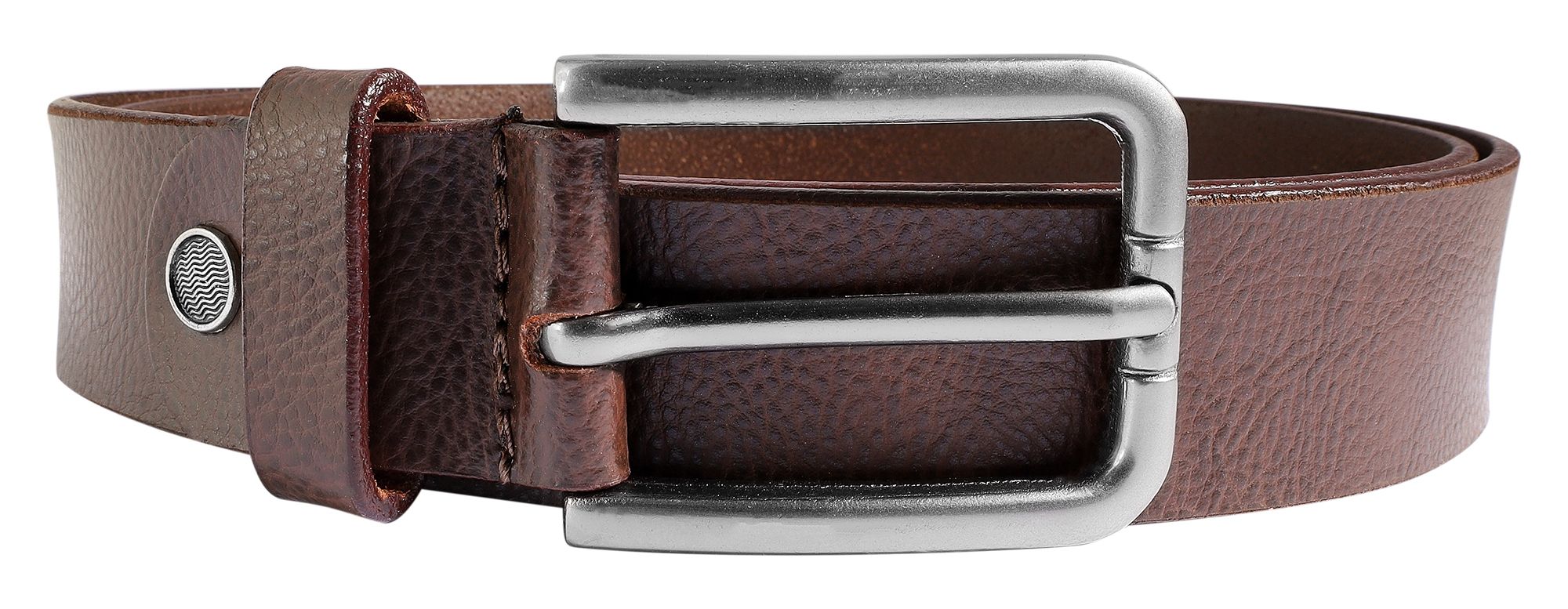 Leonardo Verrelli Echtleder Gürtel, kürzbar, braun, 2. Wahl (Schließendesign sortiert), 100 cm