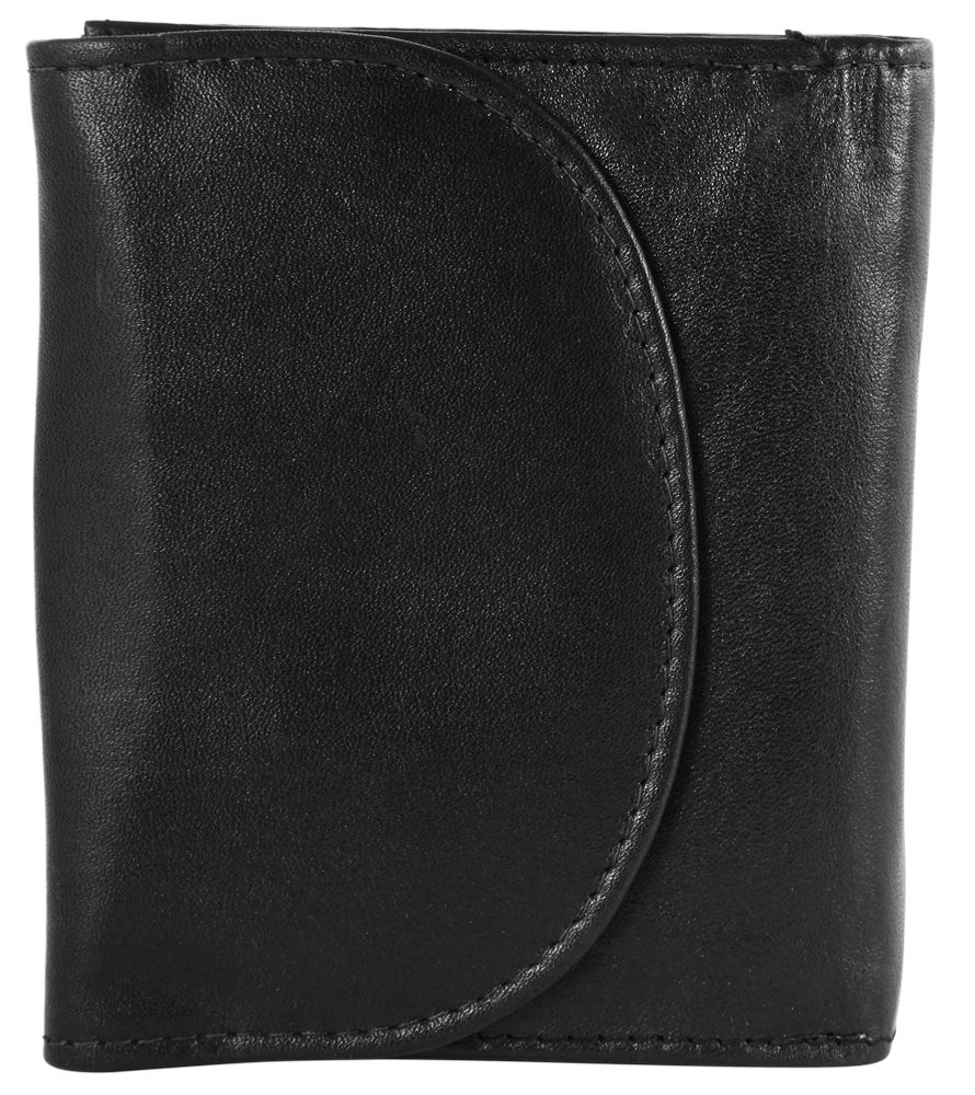 Akzent Herren Geldbörse aus Echtleder in schwarz. Format 9 x 11 cm.