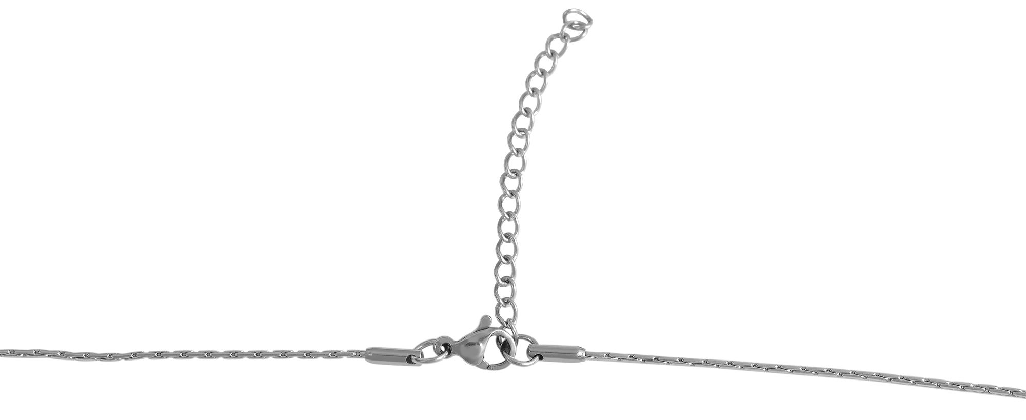 "Asel" Ankerkette rund, Edelstahl, silberfarben, 43 cm/ 1mm