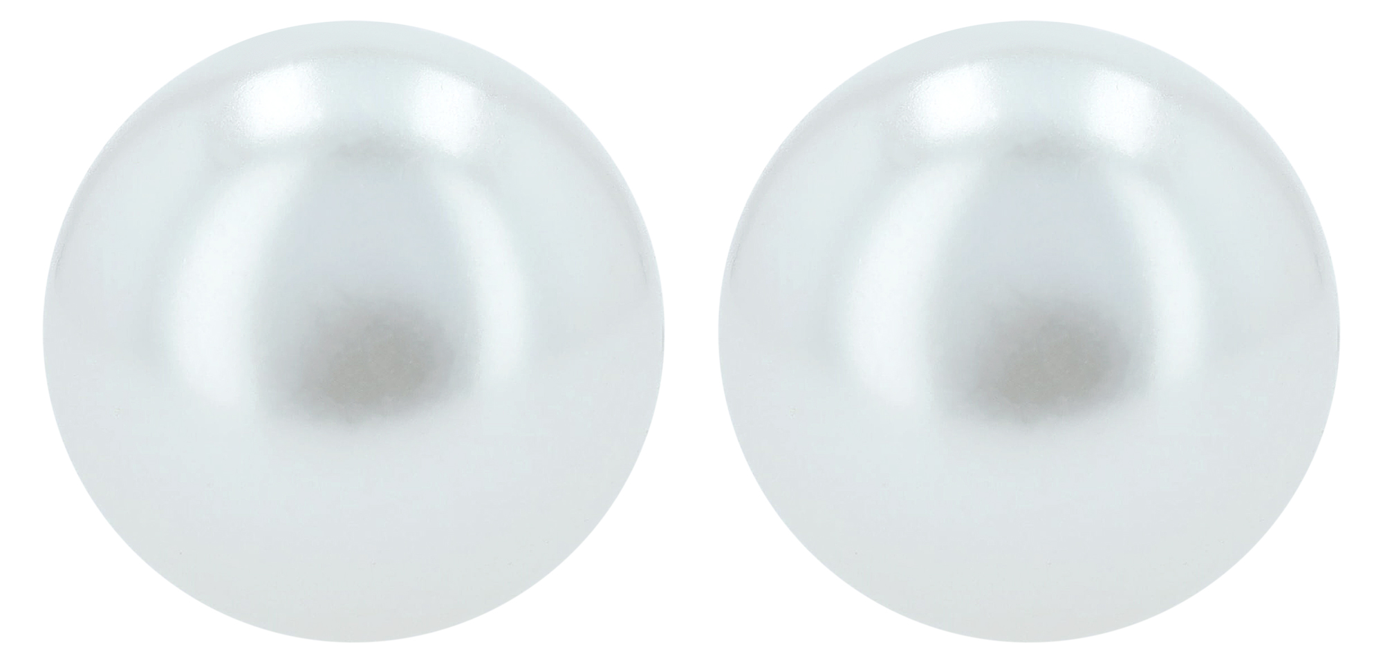 "Irmi" Edelstahl Perlen-Ohrstecker (Imitationsperle), Ø 10 mm