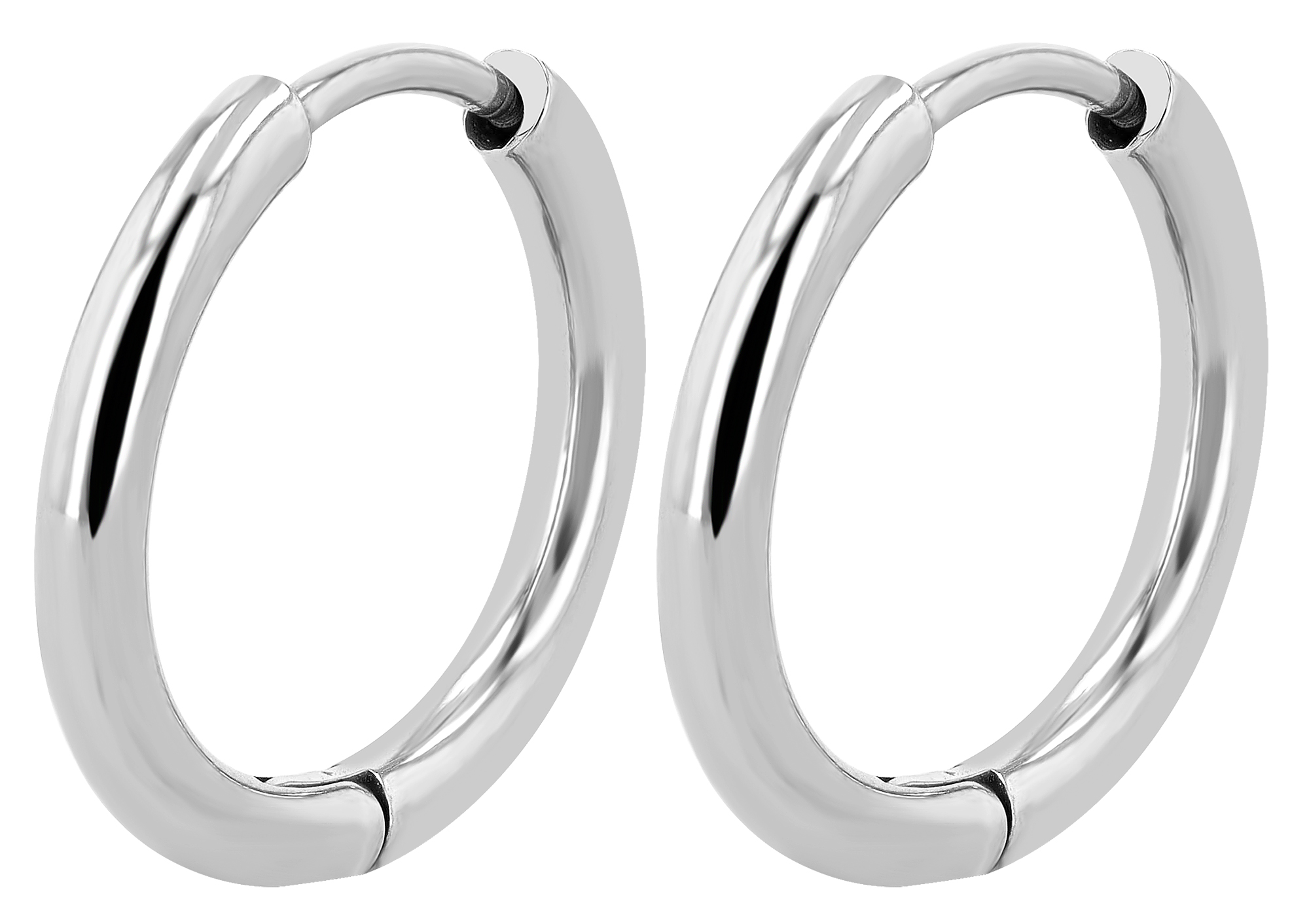 "Ashil", Titan Mini Creolen/ Huggie, Titan, Ø 12 mm/ 2 mm