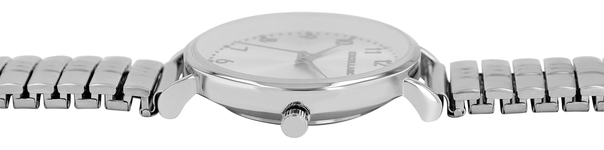 Excellanc Damenuhr mit Edelstahl-Zugarmband, Ø 32 mm, silberfarben