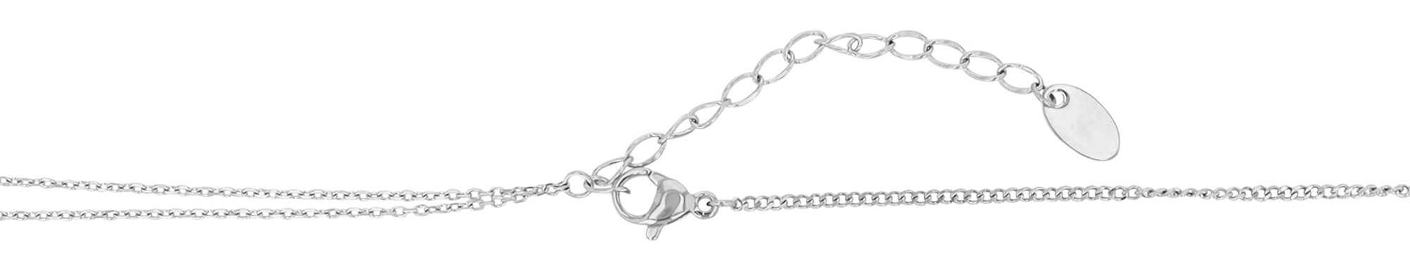"Allison"  Edelstahl Y-Kette mit Süßwasserperle 40 - 45cm + 5 cm, silberfarben