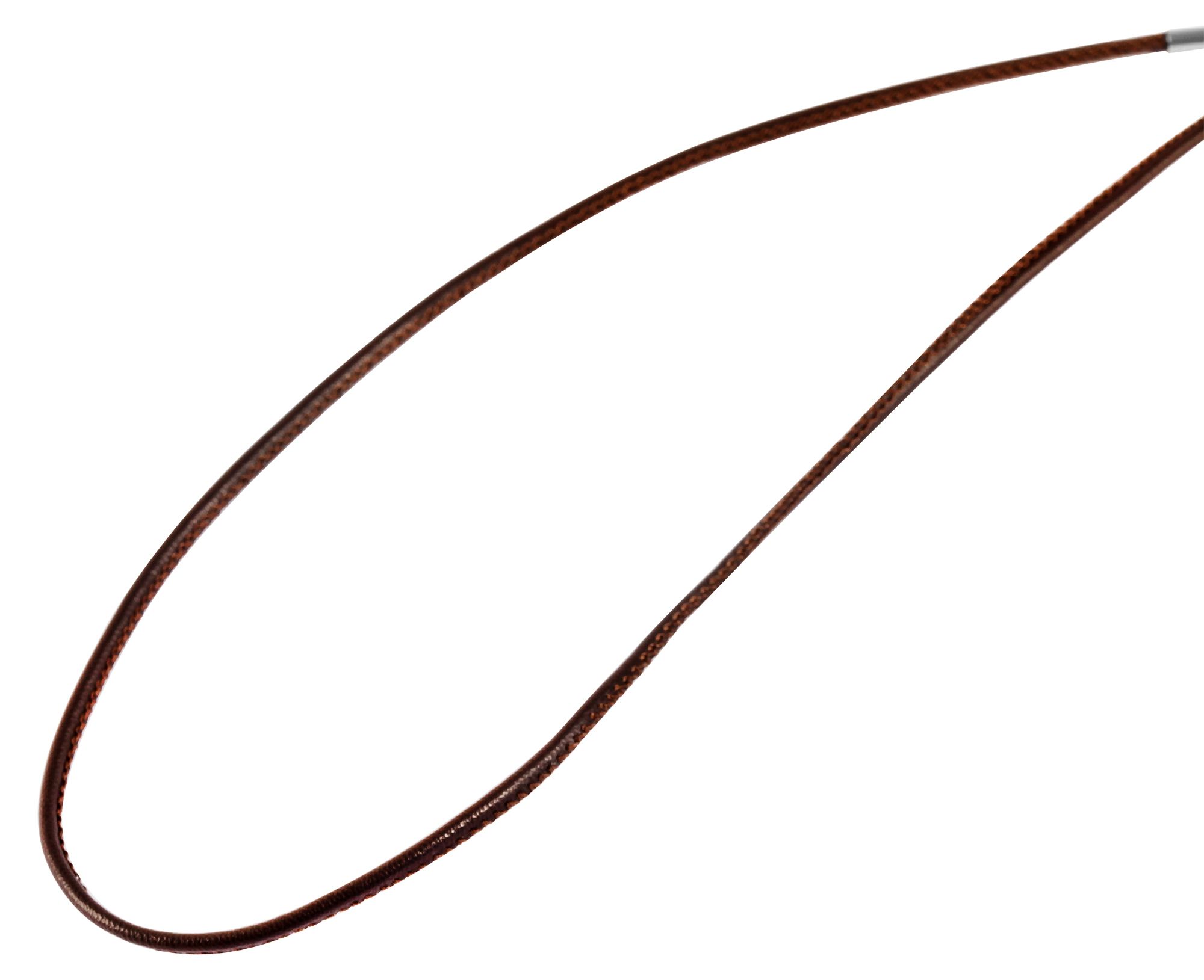 "Jeral", Echtleder Halskette, dunkelbraun, 60 cm