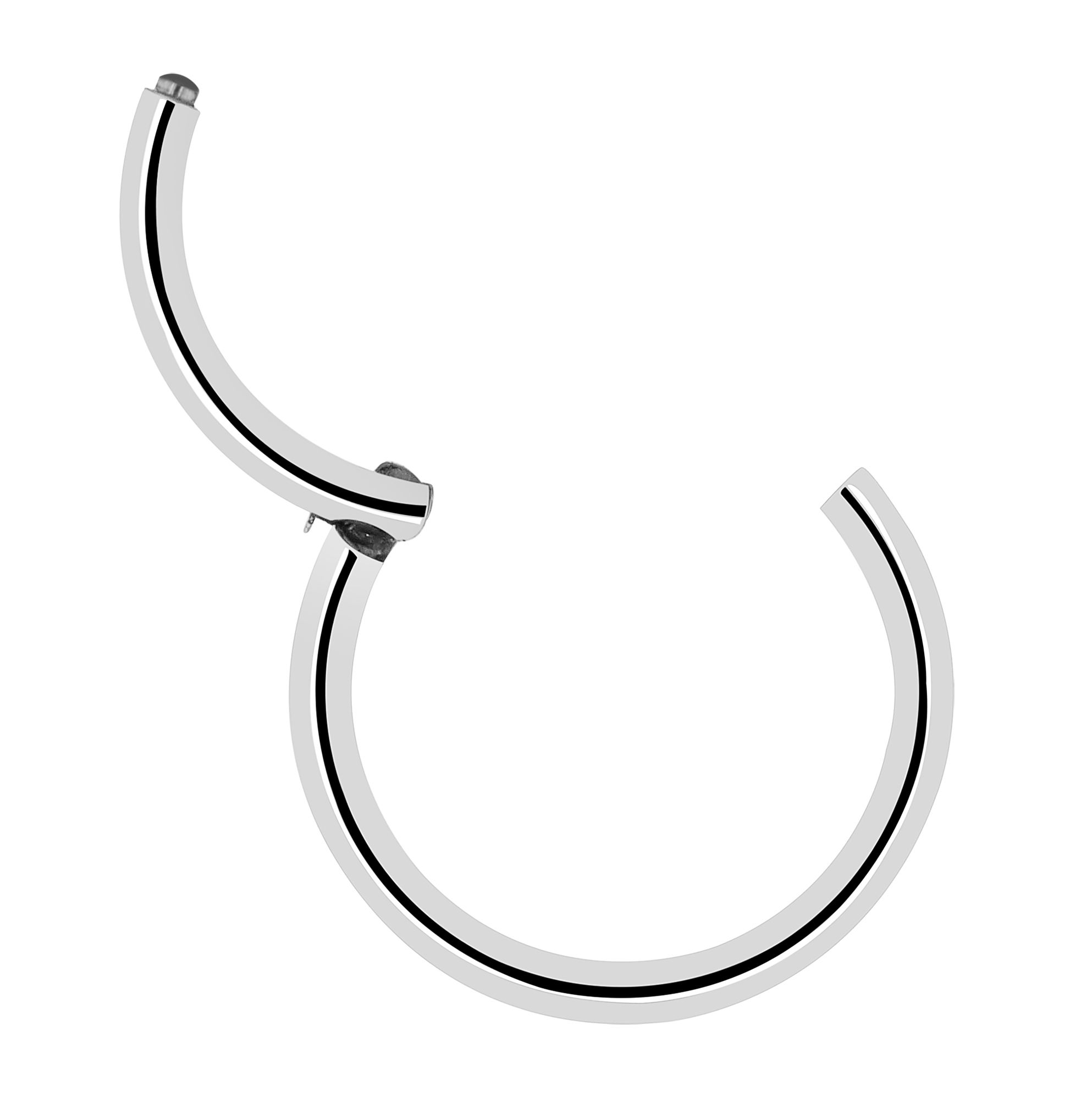 "Snorlax" Nasenpiercing aus Edelstahl, Nasenring, silberfarben, Stärke 1,2 mm / Ø 8 mm