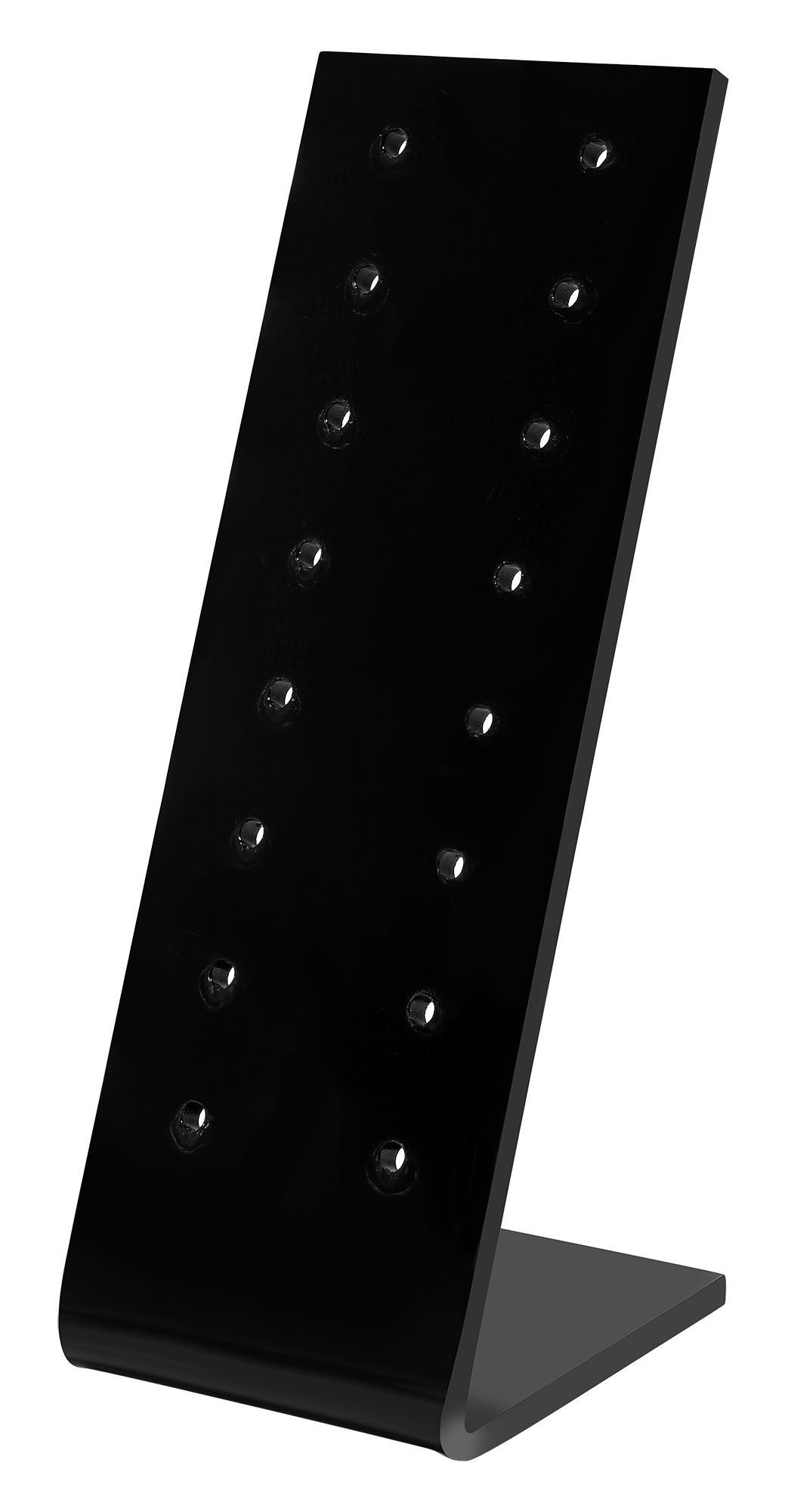 Schmuckaufsteller für 8 Paar Ohrringe, Acryl, 11,5 x 4 x 4 cm, schwarz