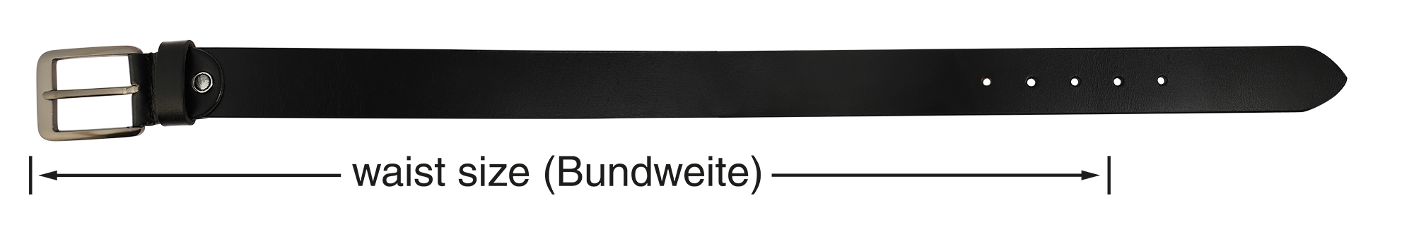 Leonardo Verrelli Echtleder Gürtel kürzbar in schwarz, 100 cm