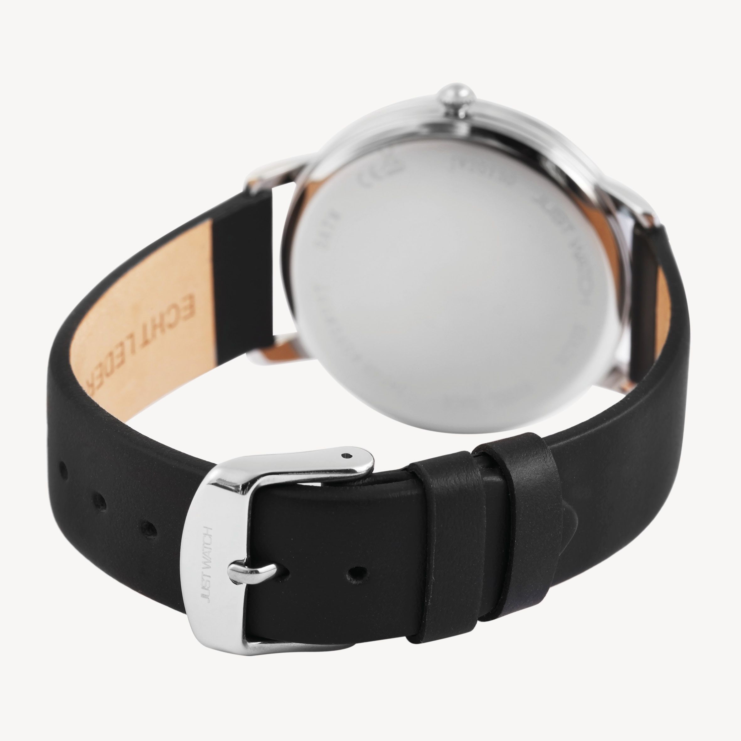 Just Watch Herrenuhr Echtlederband schwarz