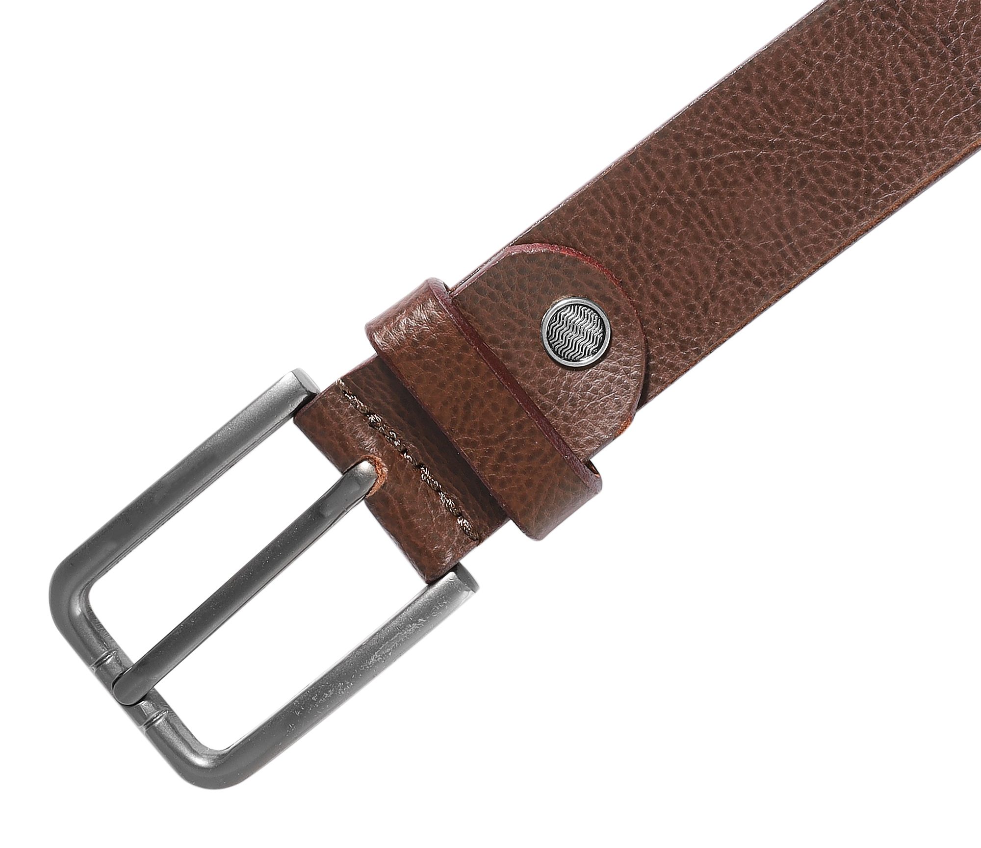 Leonardo Verrelli Echtleder Gürtel, kürzbar, braun, 2. Wahl (Schließendesign sortiert), 100 cm