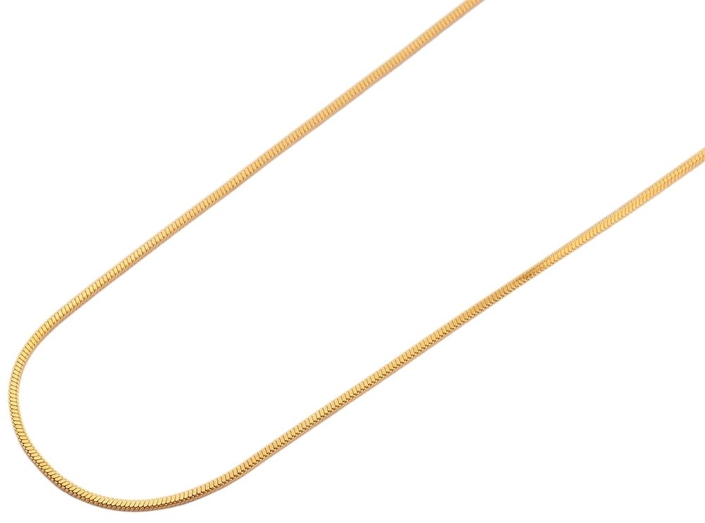 Akzent Schlangenkette, Edelstahl, goldfarben, Länge 50 cm, Stärke 1 mm