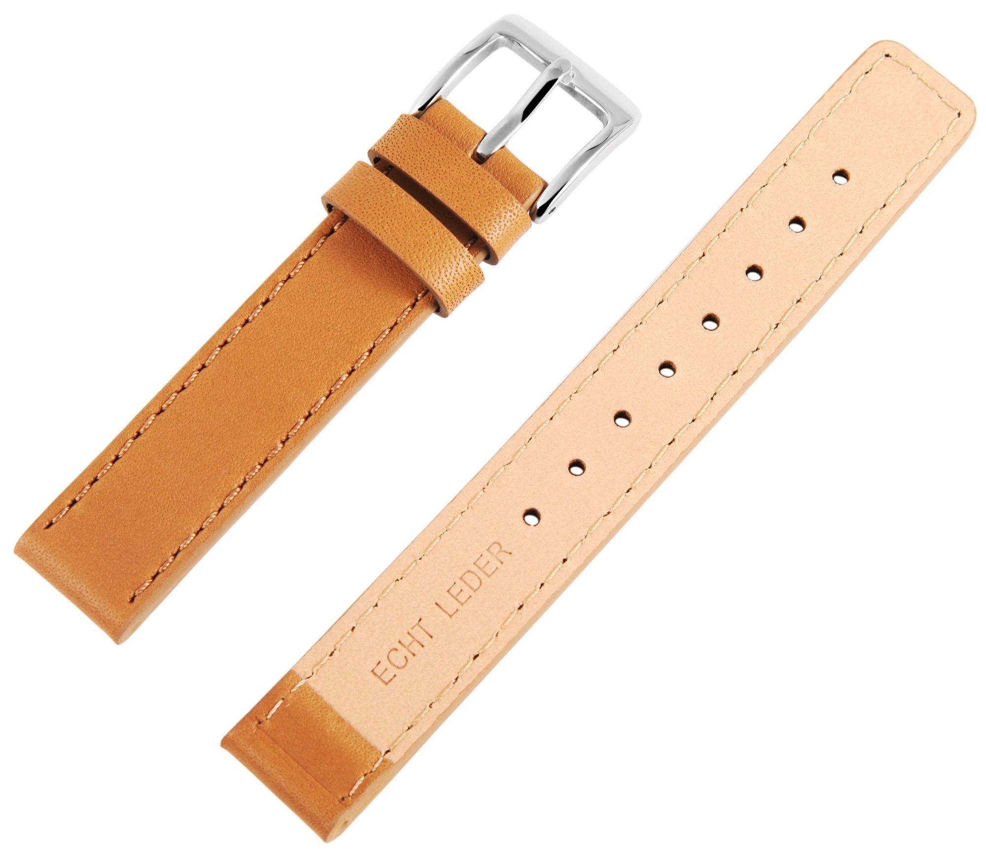 Echt Lederarmband, 16 mm, camelfraben