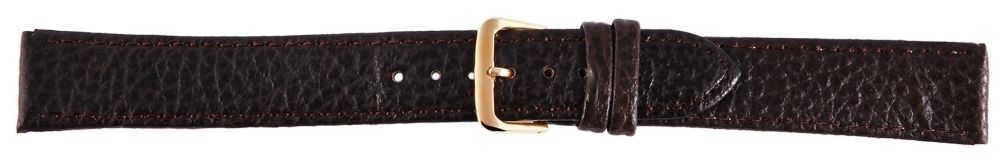 Echtleder-Uhrenarmband, dunkelbraun, Krokooptik, 20 mm, VE 6