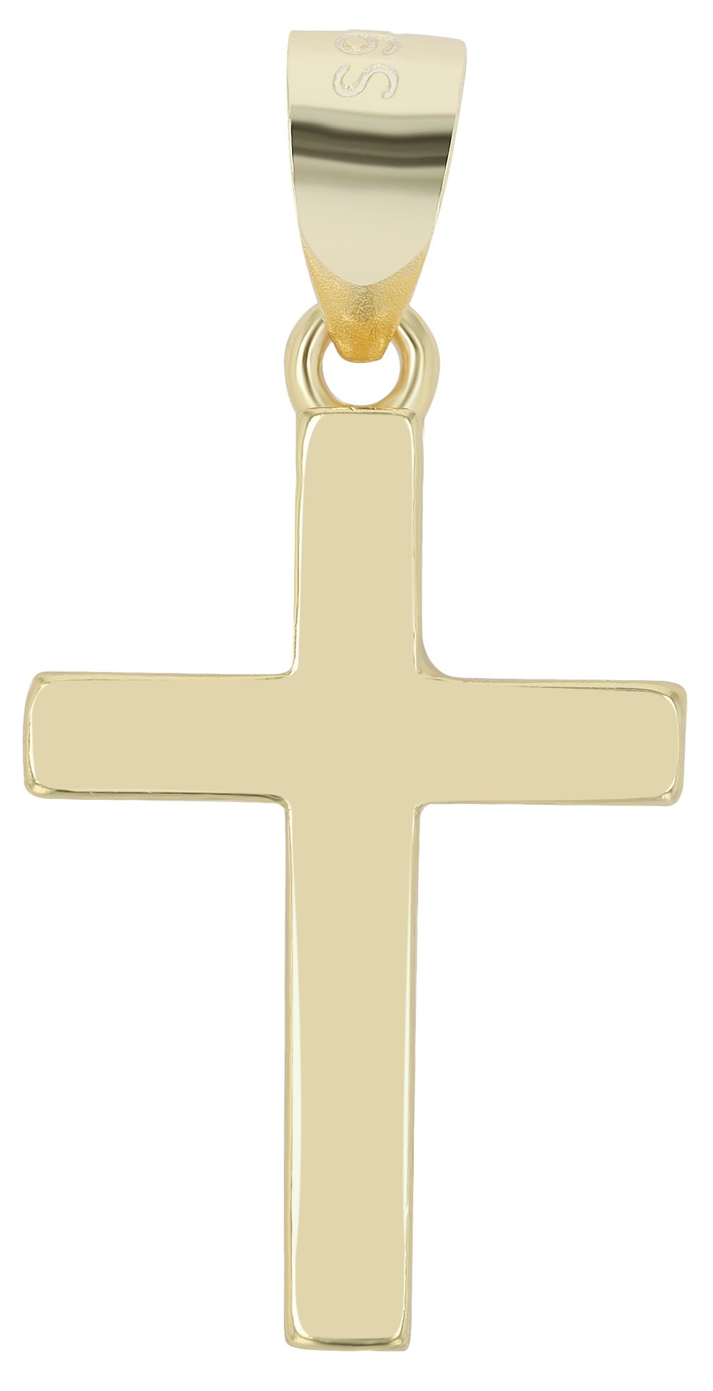 "Noa" 925/- Echt Silber Anhänger - Kreuz, vergoldet
