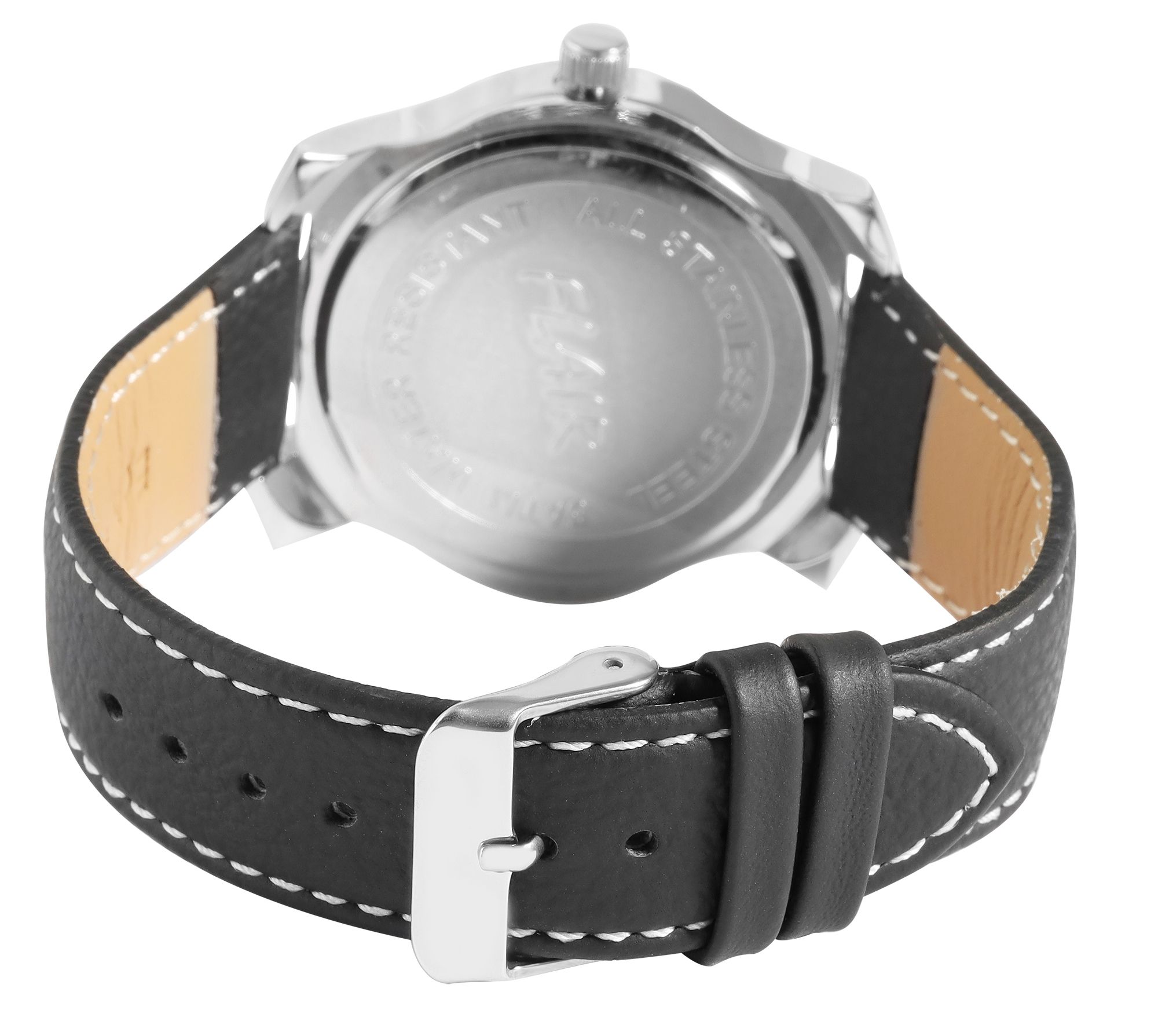 Flair Herrenuhr mit Echtlederarmband, Datumsanzeige, 5 ATM