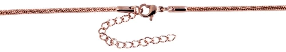 Akzent Edelstahl Schlangenkette, IP plattiert, roségoldfarbig, 60+5 cm