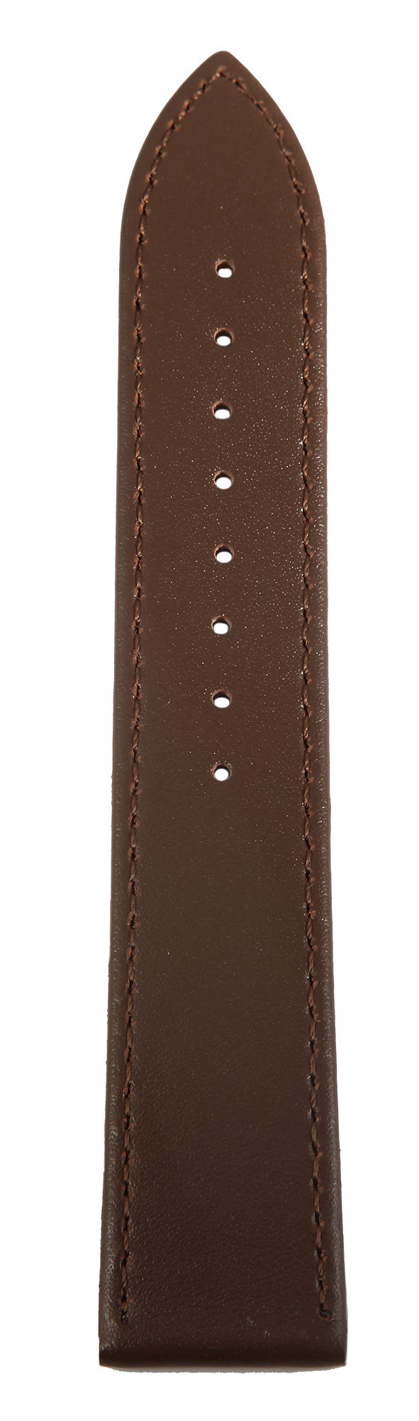 Echtleder-Uhrenarmband, braun/ silberfarben, 22 mm