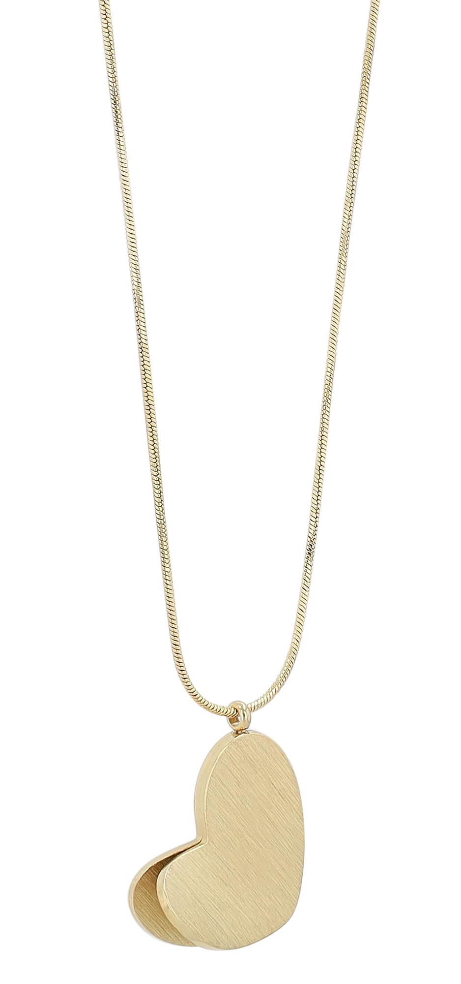 "Brenda" Edelstahlkette mit Anhänger, Herz, 42,5 + 5 cm, goldfarben
