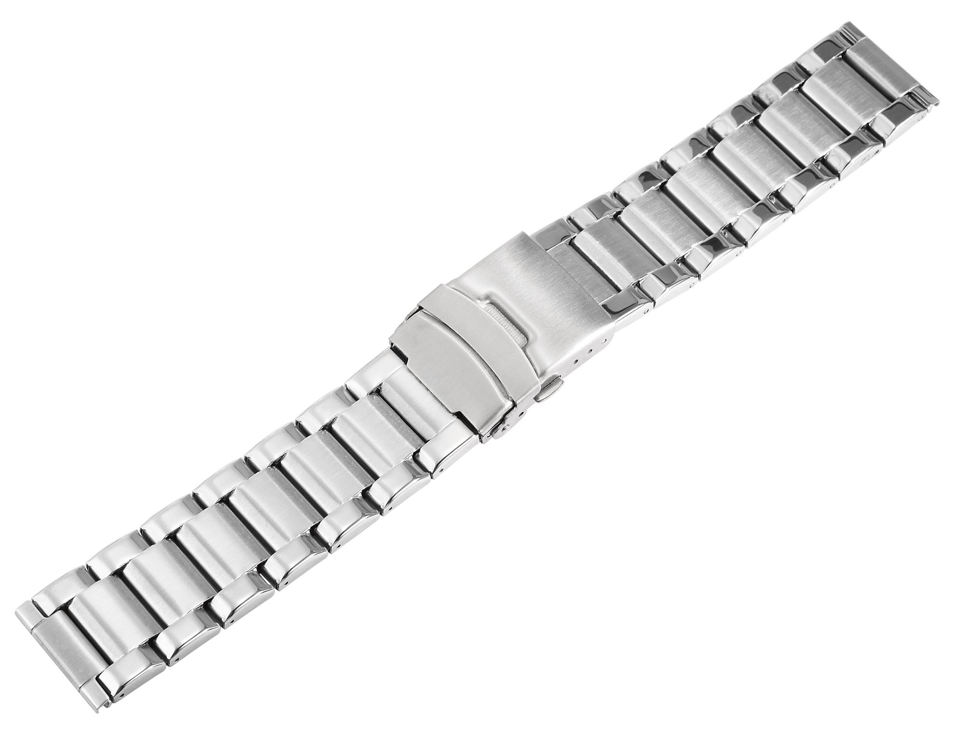 Edelstahl-Uhrenarmband, silberfarben, 26 mm