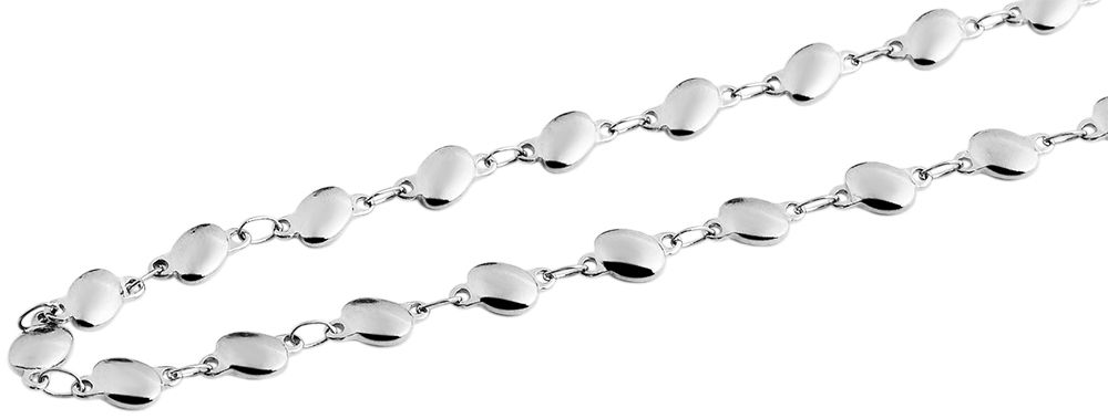 "Solair", Akzent Schmuckset, Edelstahl, Kette & Armband, poliert, silberfarben, 50 cm & 21 cm