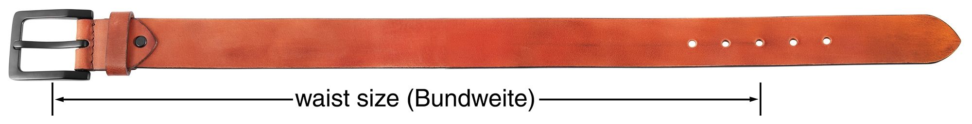 Leonardo Verrelli Echt Leder Gürtel, hellbraun