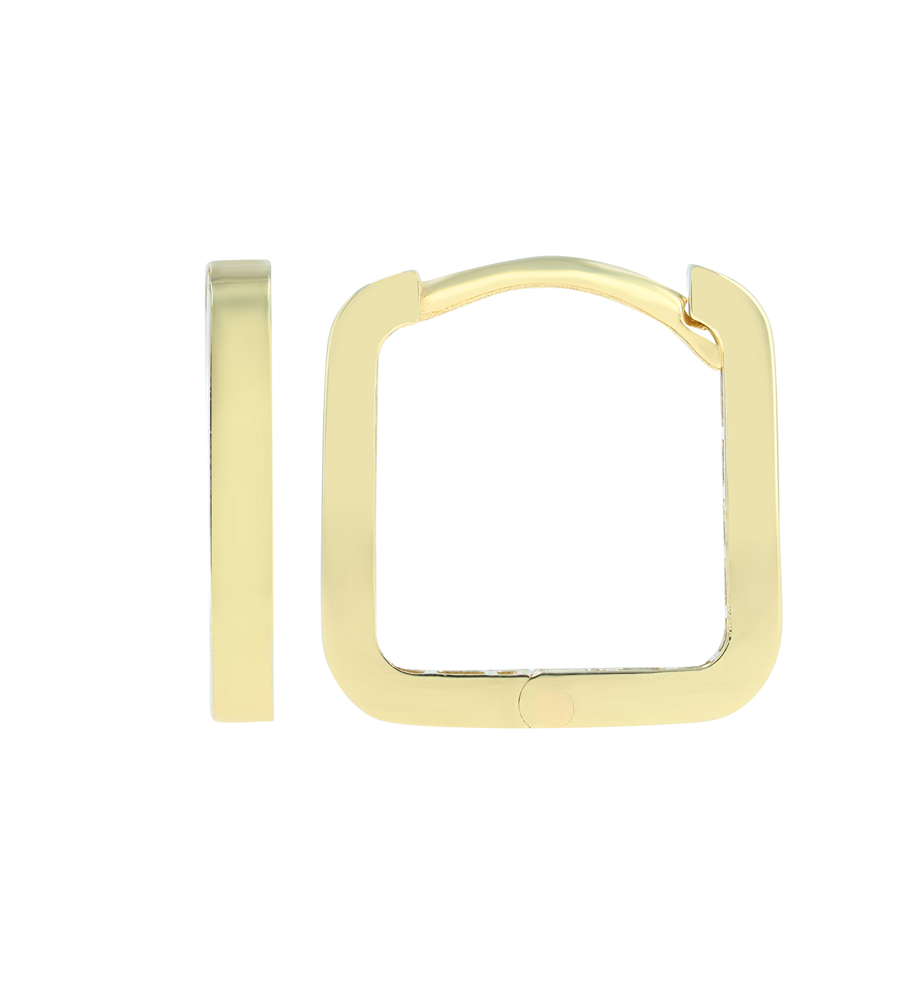 333/- Gold eckige Creolen "Ganna" 13,5 x 13 mm, 8 Karat, Gelbgold