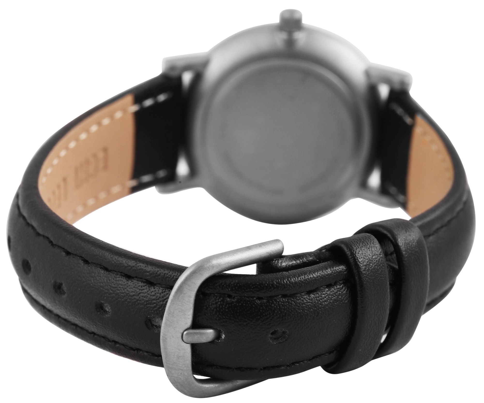 Just Titan Damenuhr mit Echtlederarmband, 5 ATM, schwarz