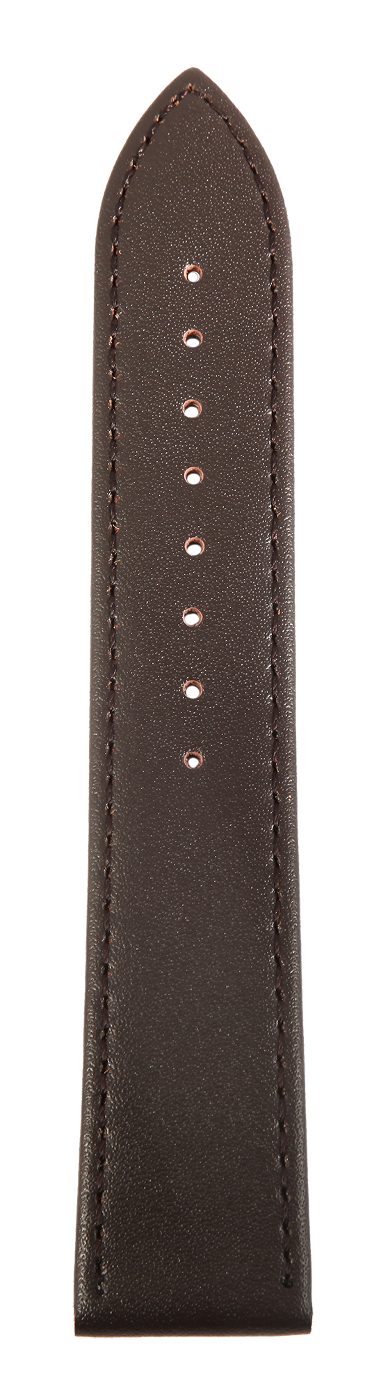 Echtleder-Uhrenarmband, dunkelbraun, 16 mm