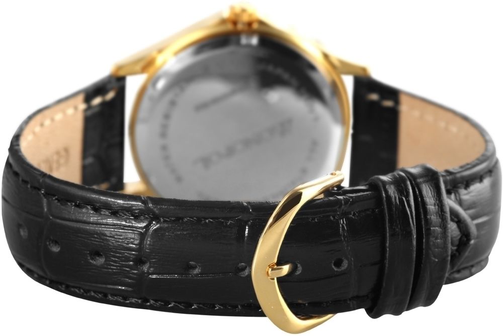 Monopol Herrenuhr mit Echtlederarmband, 5 Bar wasserdicht