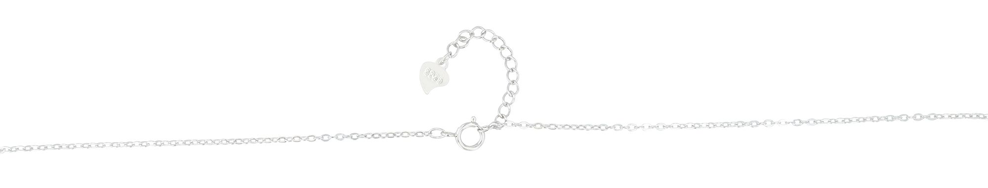 "Evalotte" Herz mit Lebenslinie, 925/- Echt Silber Kette mit Anhänger, 43 + 3 cm