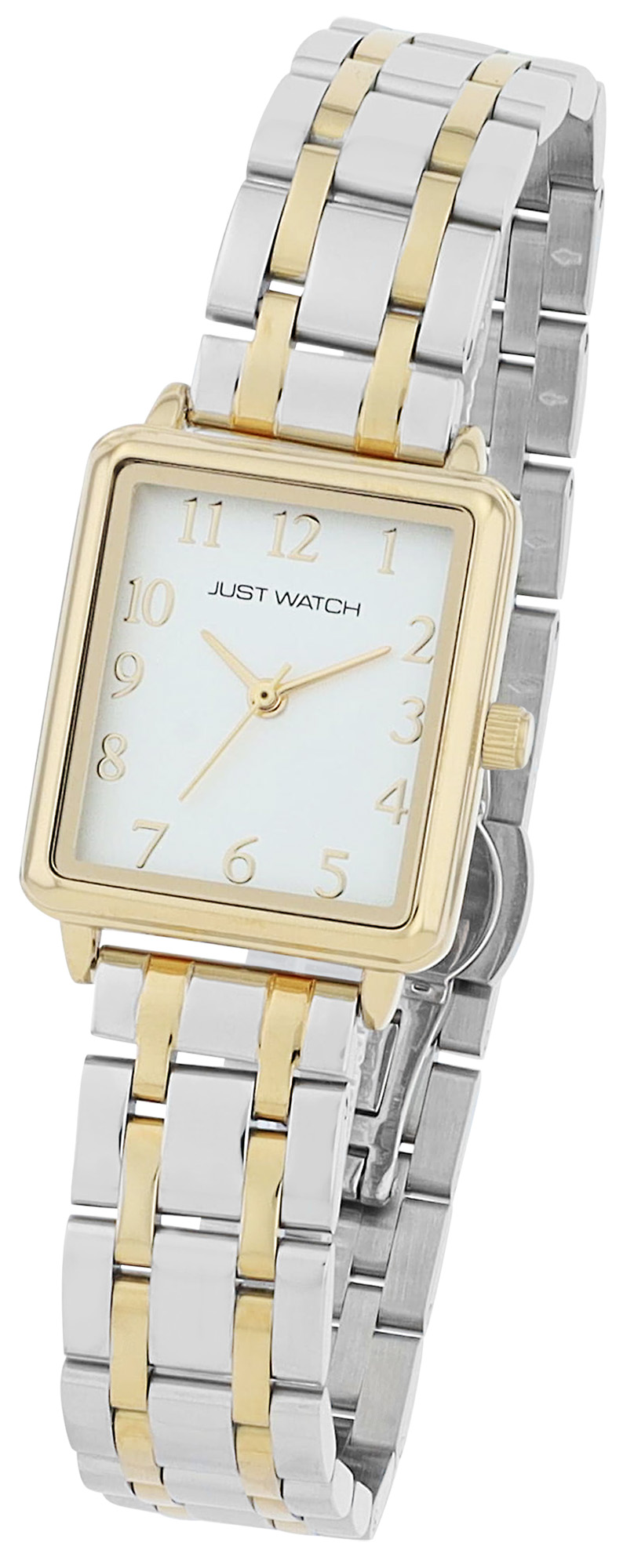 Just Watch "Colette" Damenuhr mit Edelstahl Gliederarmband, Rechteckig, bicolor