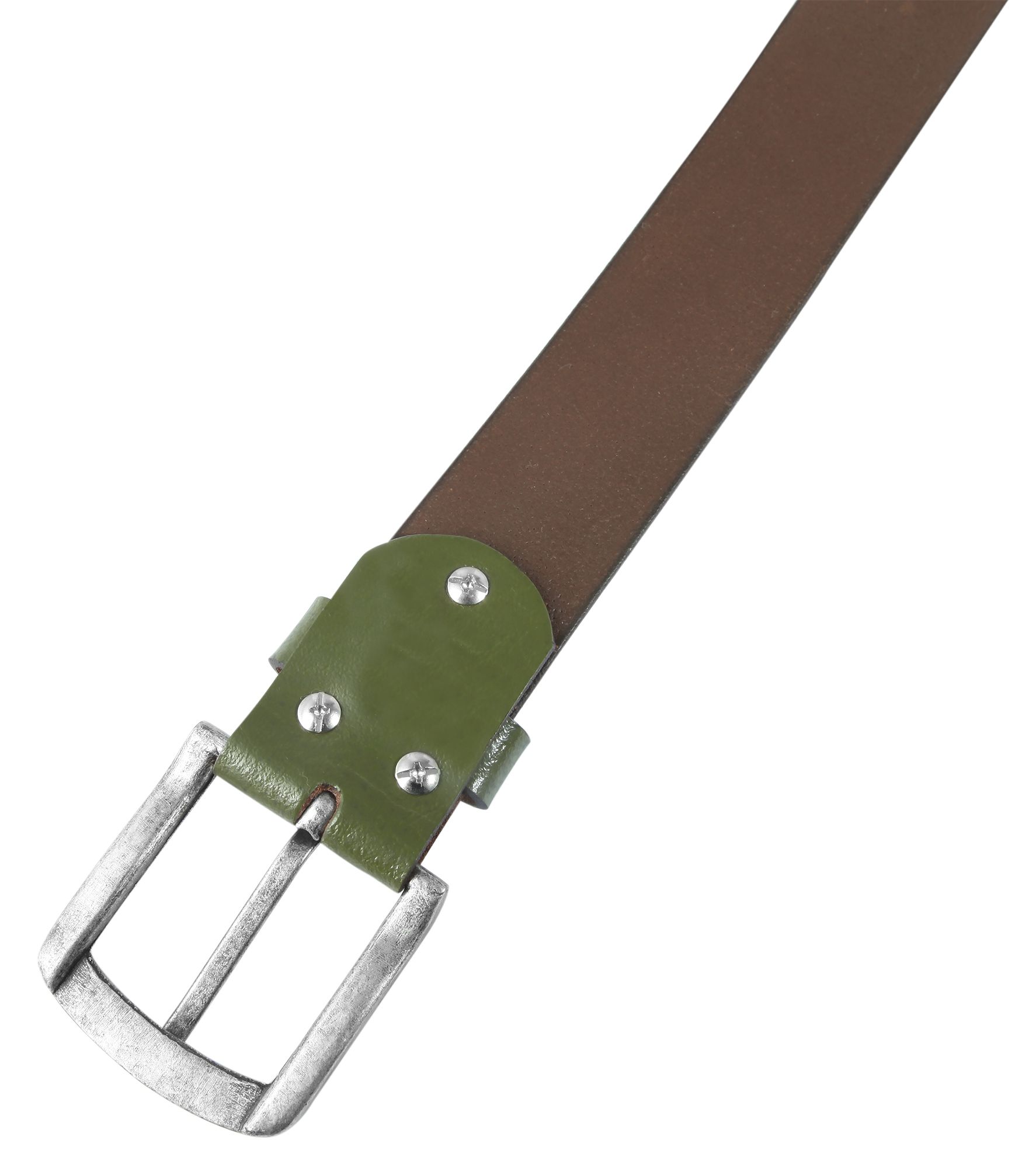 Leonardo Verrelli Echt Leder Gürtel, kürzbar, dunkelgrün, 90 cm