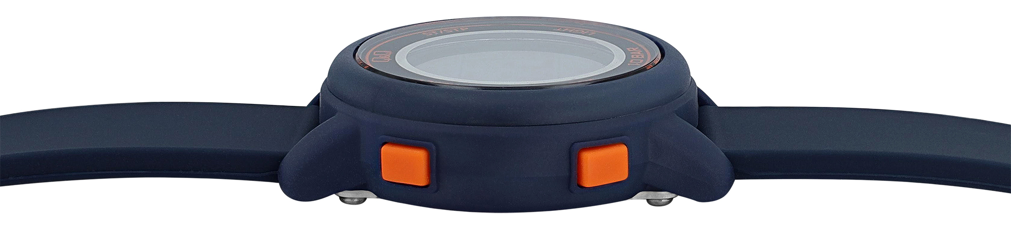 Q&Q Kinder/ Jugend Digitaluhr, Resinband, Ø 34 mm, blau (orange)