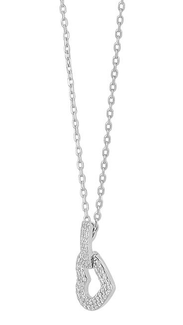 "Tuma", 925/- Echt Silber Kette, Anhänger Herz, Zirkonia, silberfarben, rhodiniert
