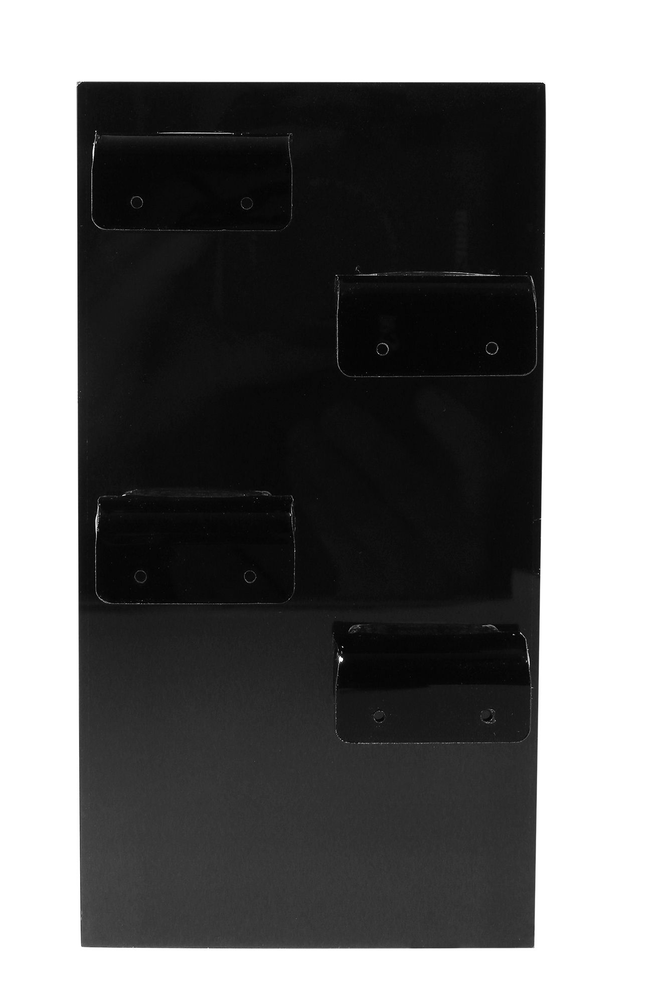 Schmuckdisplay mit Winkeln, Acryl, glänzend, 16 x 8,5 x 2,5 cm, schwarz