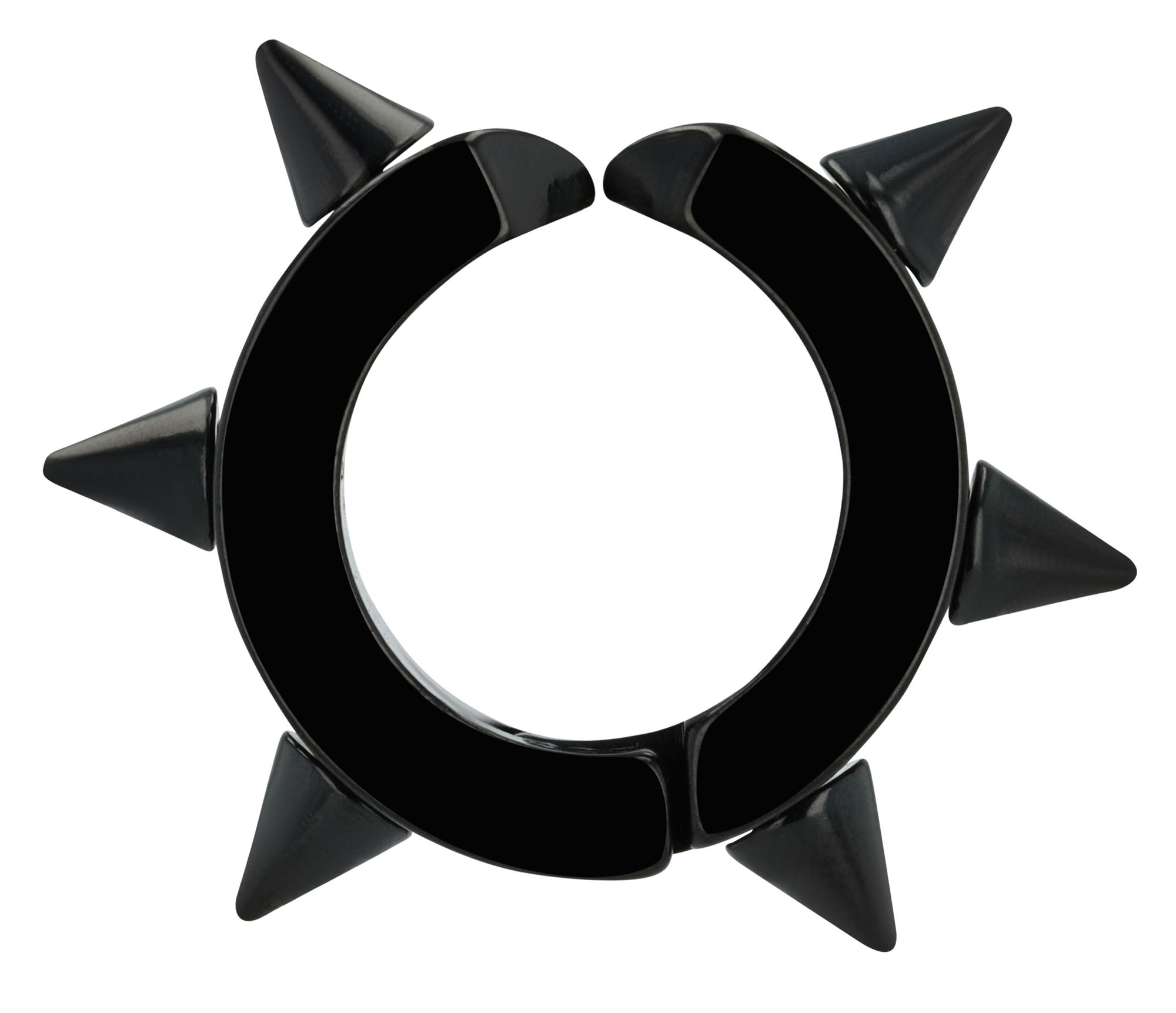 "Jex" Akzent Creole mit Spikes, Edelstahl, schwarz
