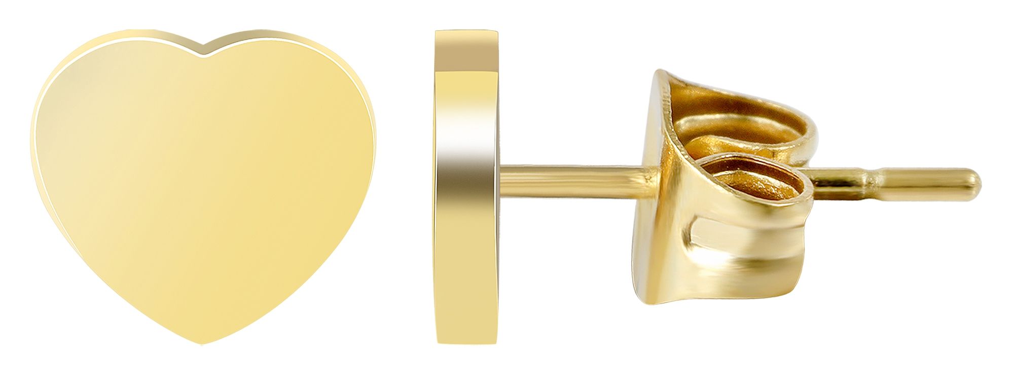 Akzent Herzohrstecker aus Edelstahl, Ionenplattiert, goldfarben