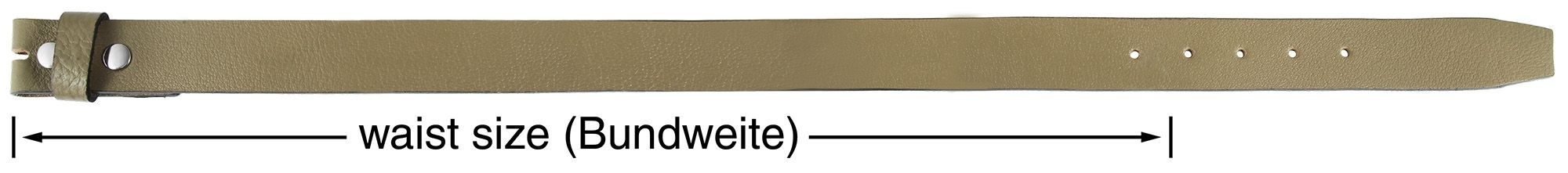 Leonardo Verrelli Echtleder Gürtel für Wechselschnallen, hellbraun, 100 cm