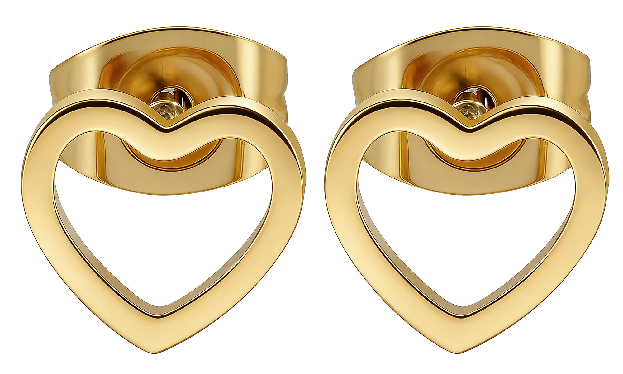 "Erida" Edelstahl (Kinder-) Ohrstecker - Herz, goldfarben