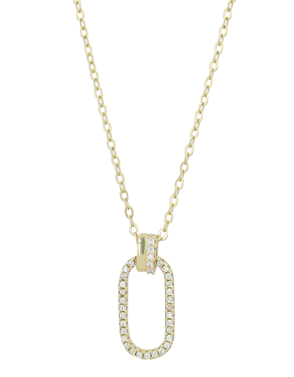 "Solomia" 925/- Echt Silber Kette 42 + 3 cm mit Anhänger, vergoldet