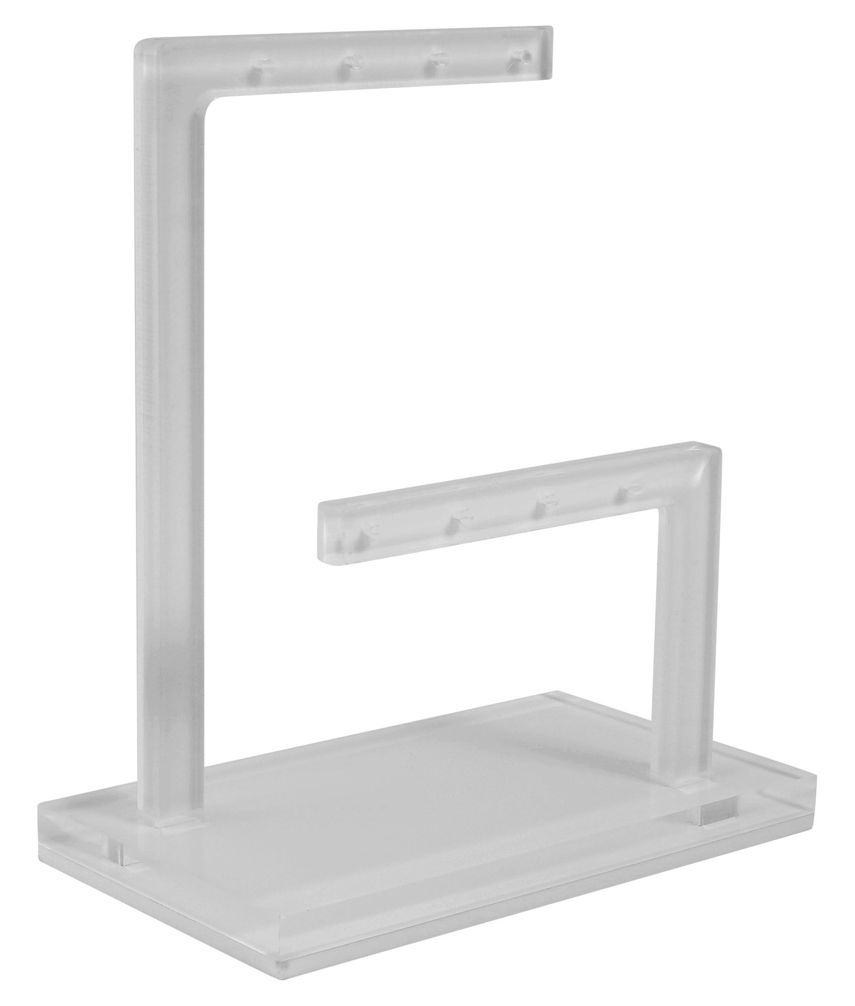 Acryl Aufsteller für 4 Paar Ohrringe (Dekoserie Glossy), weiß