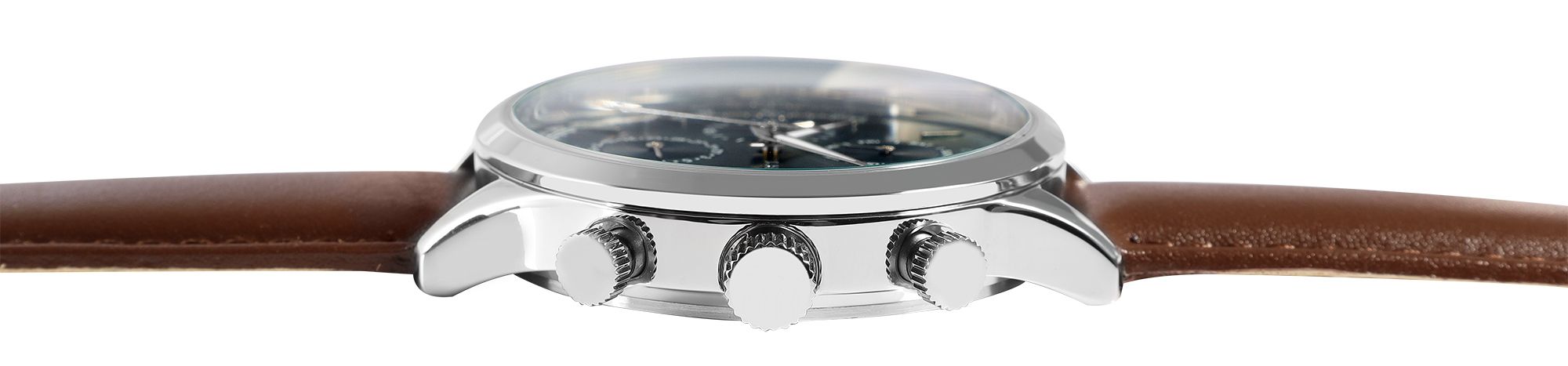 Just Watch Herrenuhr mit Echtlederarmband, braun/silberfarben