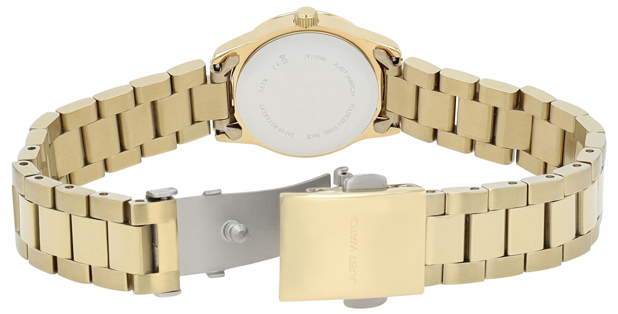 JUST WATCH Damenuhr "Jette" mit Edelstahlarmband, goldfarben/ Perlmutt