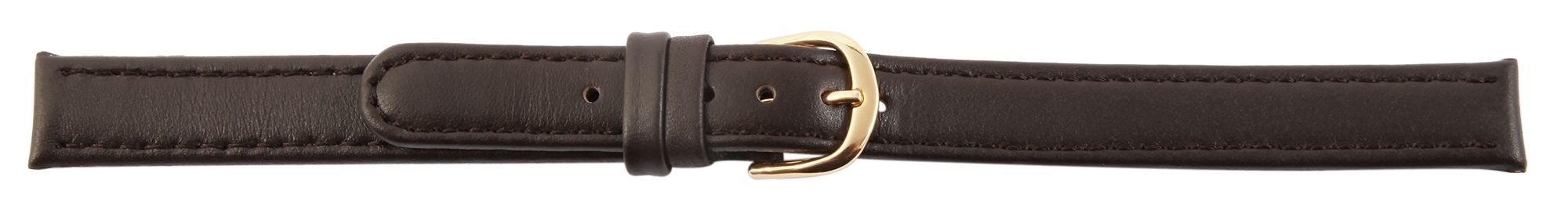 Basic Echtleder Armband in dunkelbraun, glatt, flach, 16 mm, VE 12