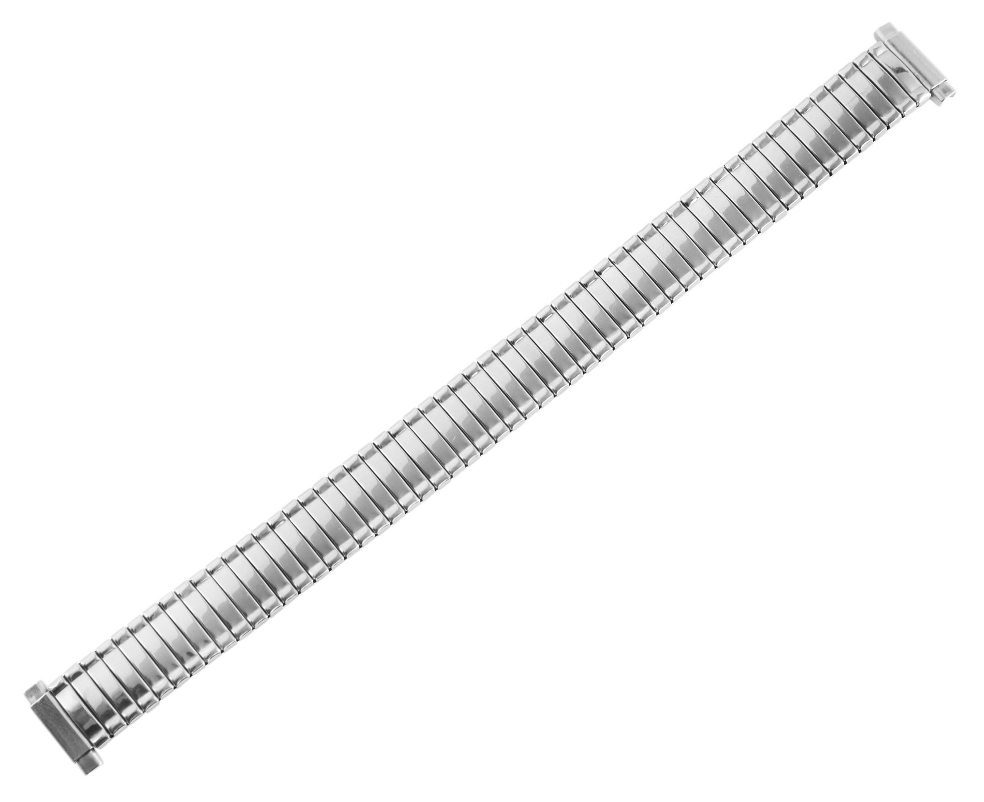Edelstahl-Zugarmband, silberfarben, Anstoßbreite flexibel, 16 mm - 24 mm